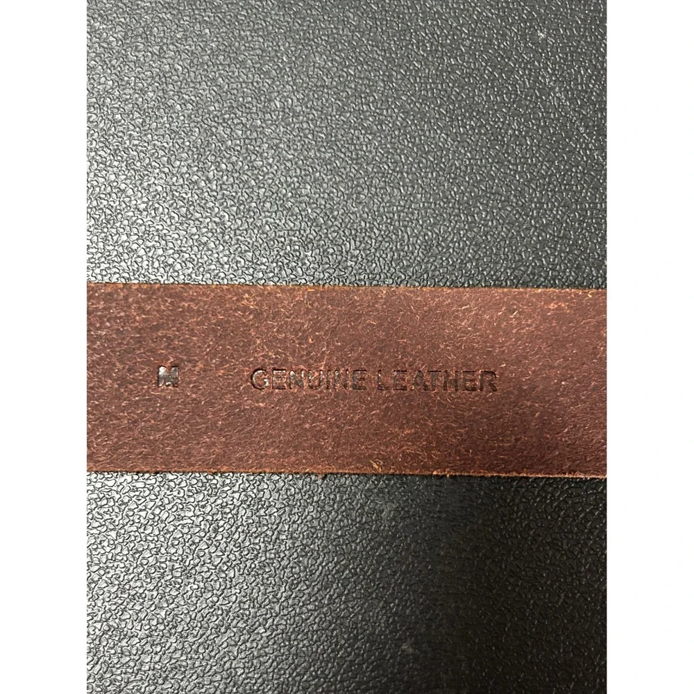 New Frye Brown Leather Belt Medium Covered Buckle Lacing DC1387-200 - AC
